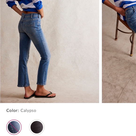 Free People NWT- Low Maintenance Mid Rise Crop Boot Jeans - Picture 8 of 10